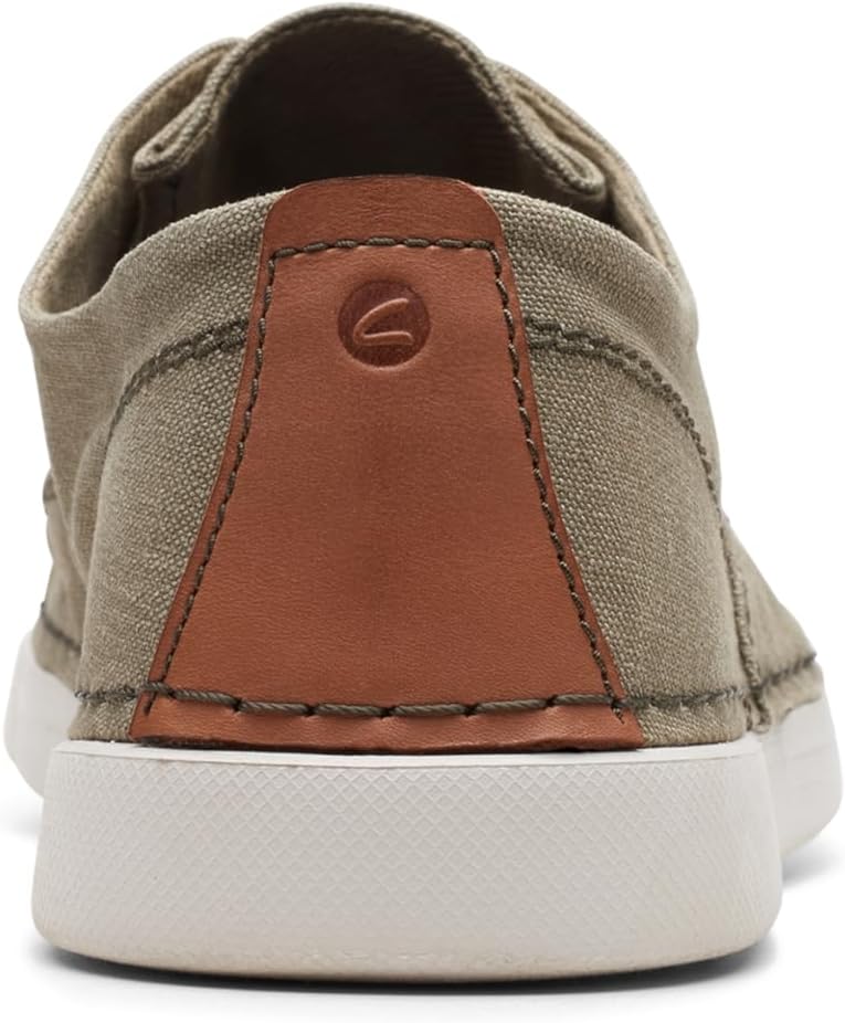 Clarks Herren Gereld Tie Sneaker 42 EU Olive Textile, 42 EU Olive Textile