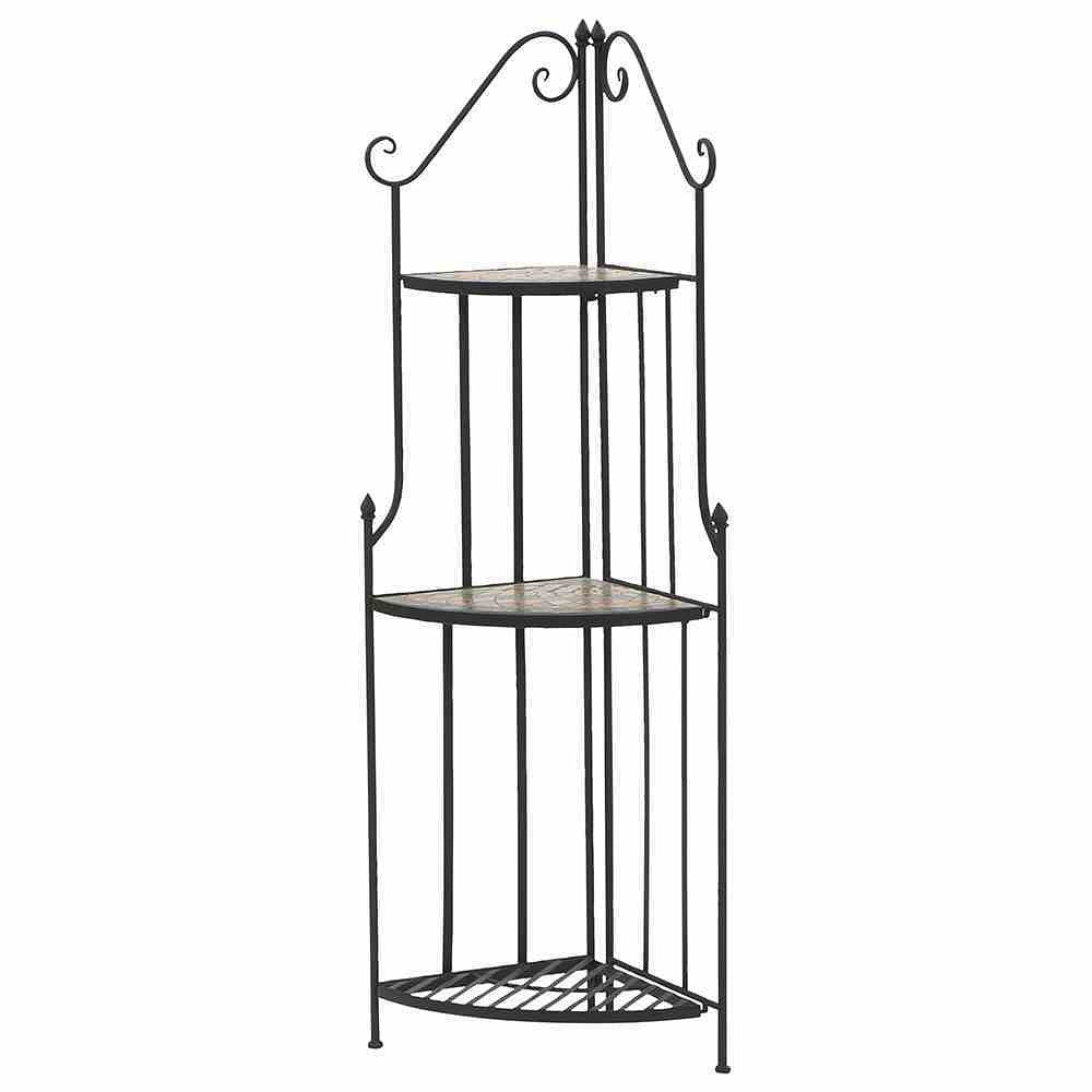 Siena Garden Regal Prato, 34x34x140cm, in schwarz matt
