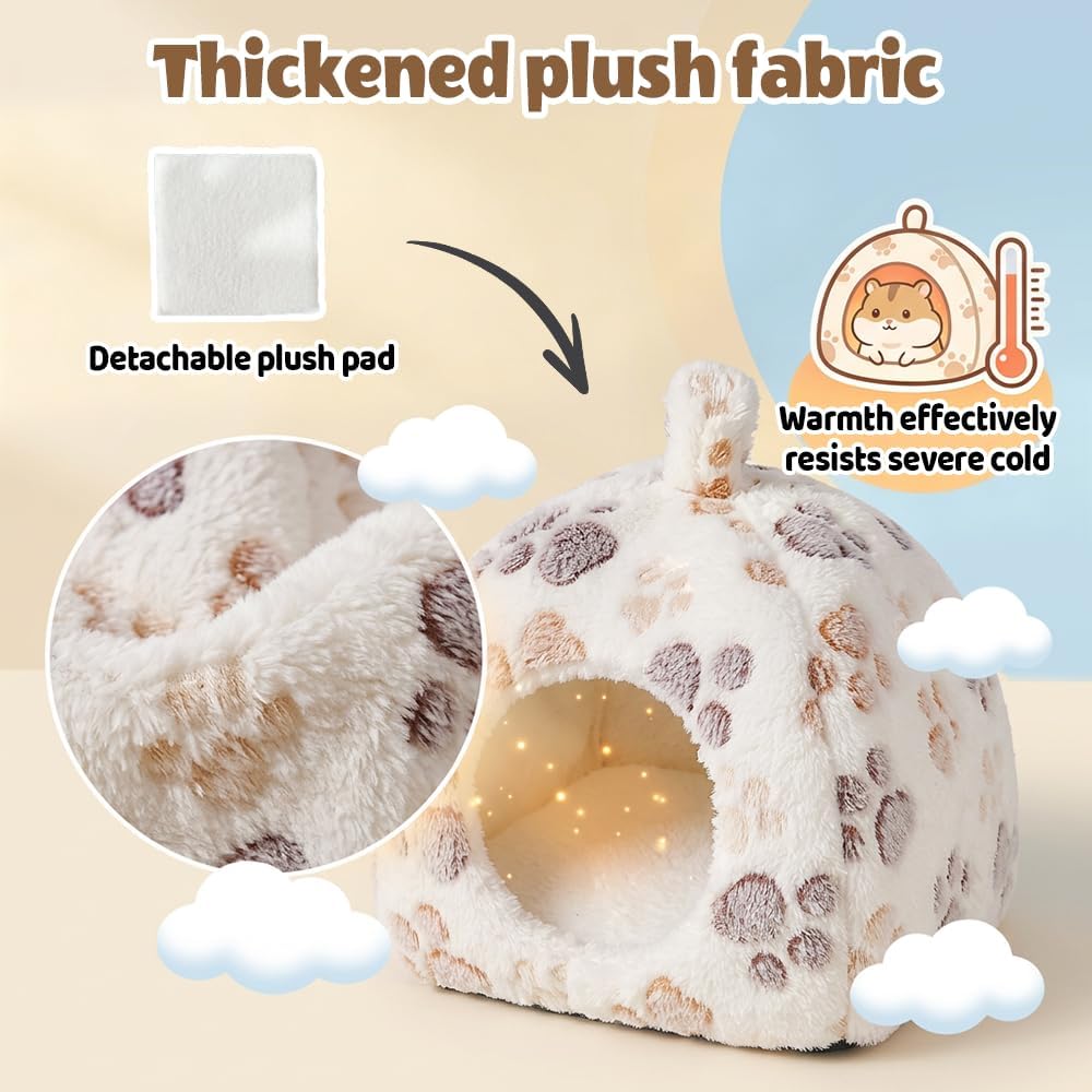 Meerschweinchen Höhle,Warme Ratten Kuschelhöhle für Kleintiere Weiss, Weiss
