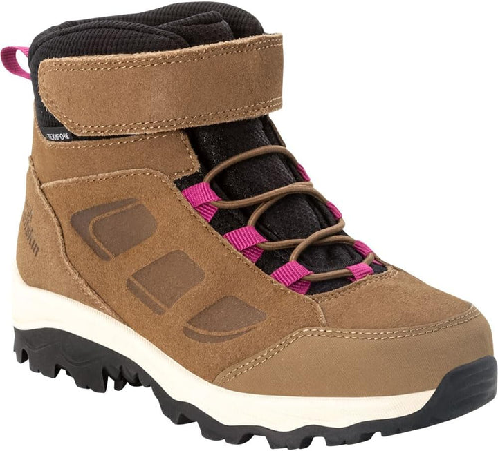 Jack Wolfskin Unisex Kinder Vojo Lt Texapore Mid KOutdoorschuhe 34 EU Brown Pink, 34 EU Brown Pink