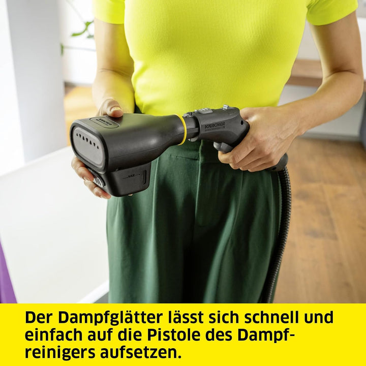Kärcher Dampfglätter für alle bügelbaren Kleidungsstücke und Heimtextilien wie Vorhänge oder Kissenb