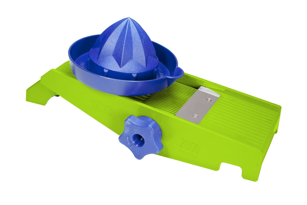 TNS 2000 GEMÜSEHOBEL "ALL IN ONE" das Original (Limette-Blau) Lime-blue, Lime-blue