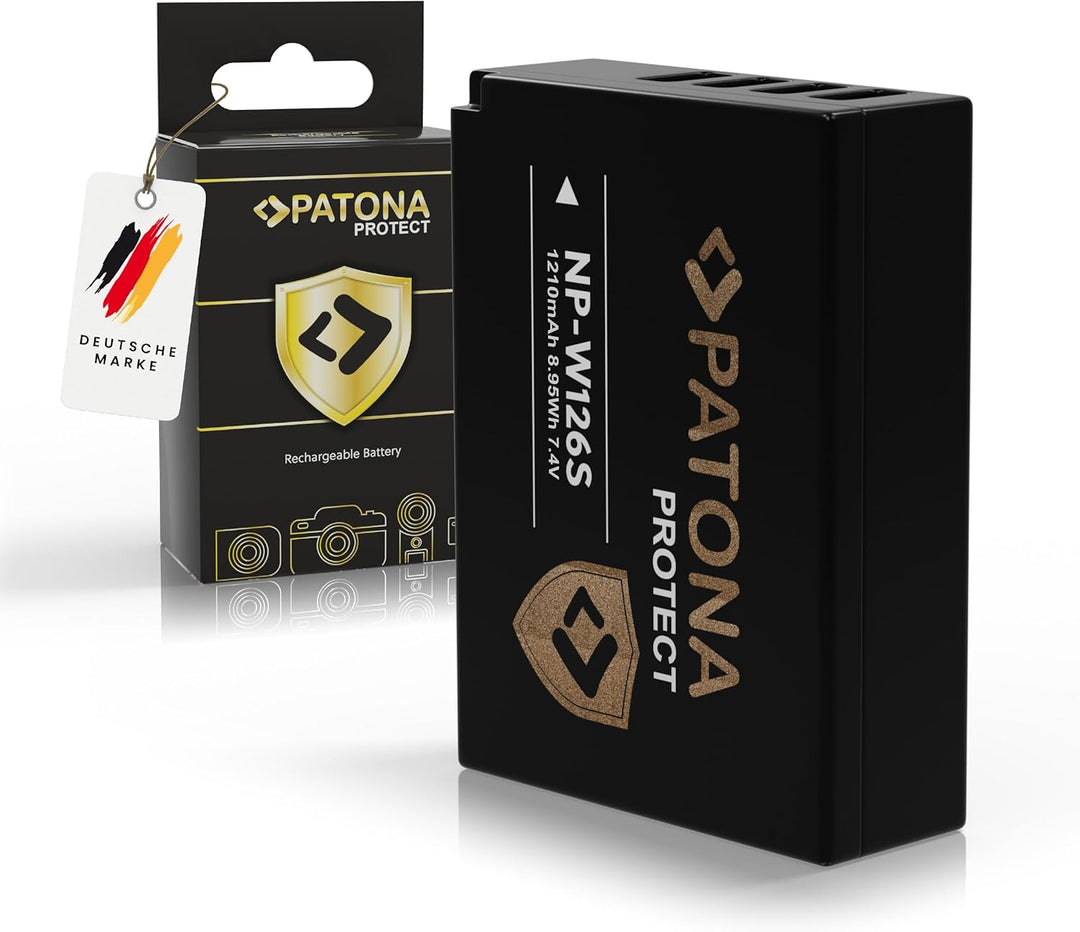 PATONA V1 Protect 2X Akku NP-W126s (1140 mAh) inkl. NTC-Sensor und V1 Gehäuse - mit PD Performance U