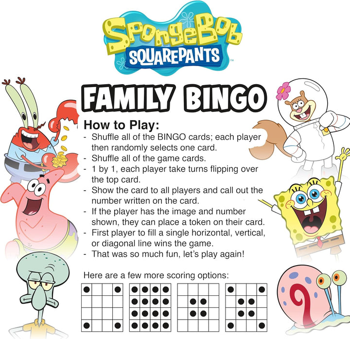AQUARIUS Familien-Bingo-Tischspiel Spongebob