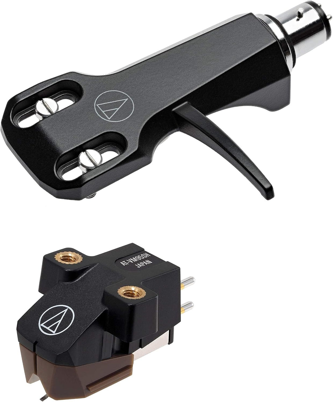 Audio Technica AT-VM95SH/H Headshell/Dual Moving Magnet Cartridge Combo Kit (schwarz/braun)