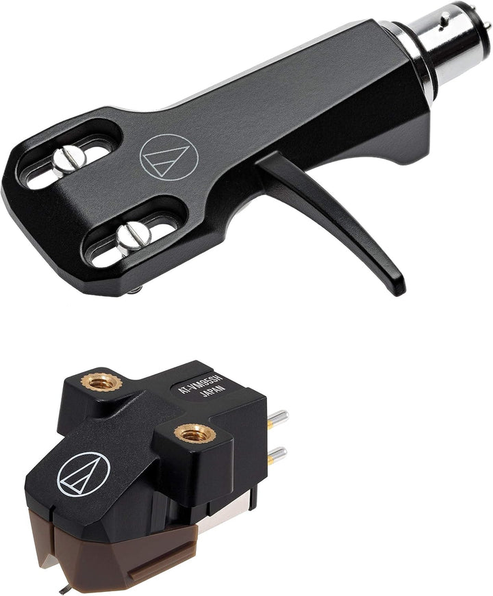Audio Technica AT-VM95SH/H Headshell/Dual Moving Magnet Cartridge Combo Kit (schwarz/braun)