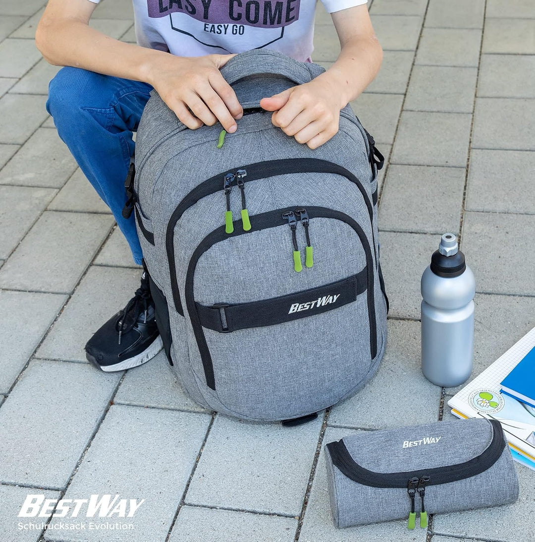 Bestway Schulrucksack 4 Teile Set Jungen Mädchen Evolution Packer Evo Schulmappe Rucksack Schultasch