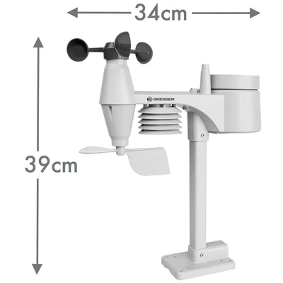 Bresser Wetterstation Funk mit Aussensensor Wetter Center 5-in-1,