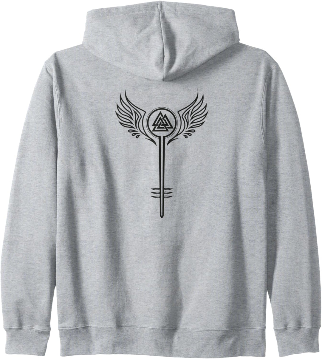 Walküre Schildmaid Symbol Valknut Wikinger Odin Viking Kapuzenjacke