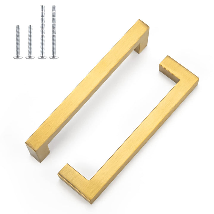 LONTAN 15 Stück Schrankgriffe Gold Möbelgriffe 128mm Goldene Griffe Möbel Möbelgriffe Gold Griffe fü