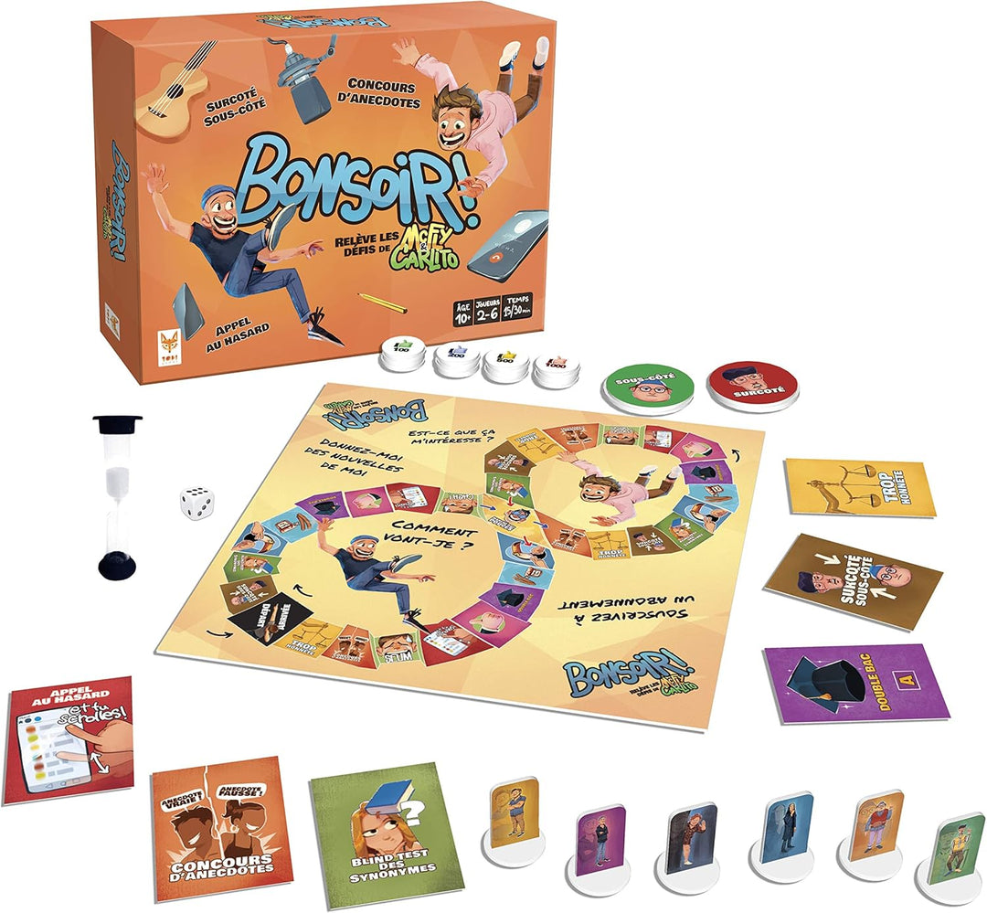 Topi Games – BonSoir-Spiel McFly und Carlito Gesellschaftsspiel, MAC-CAR-949003, mehrfarbig