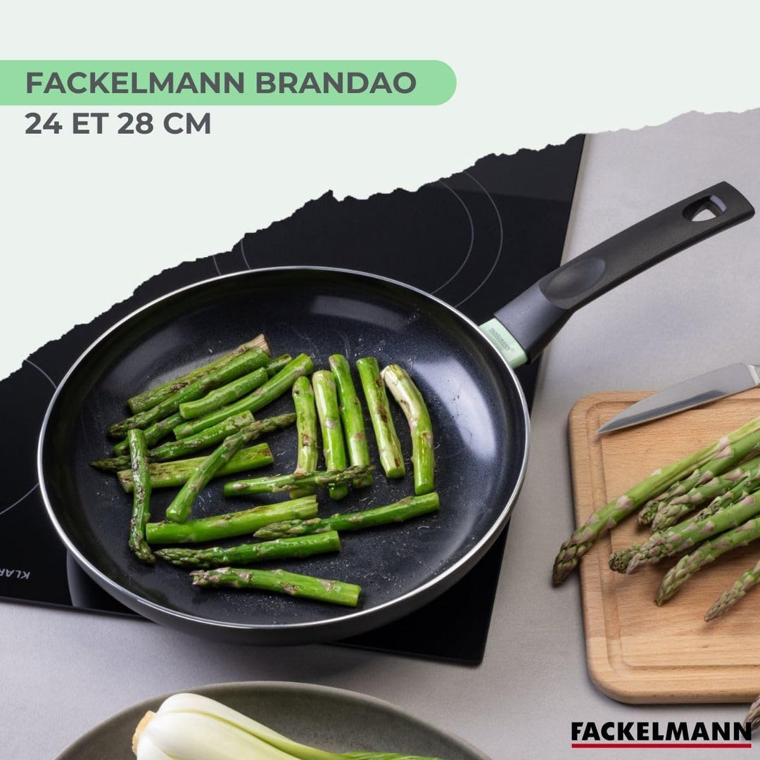 Fackelmann 9429350 Pfannen-Set, 2-teilig, Antihaftbeschichtung, Keramikbeschichtung, 24 und 28 cm, P
