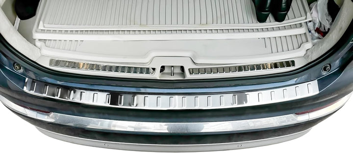 RECAMBO Ladekantenschutz Edelstahl Hochglanz poliert, Chrom Look - kompatibel für Volvo XC90 2 - BJ
