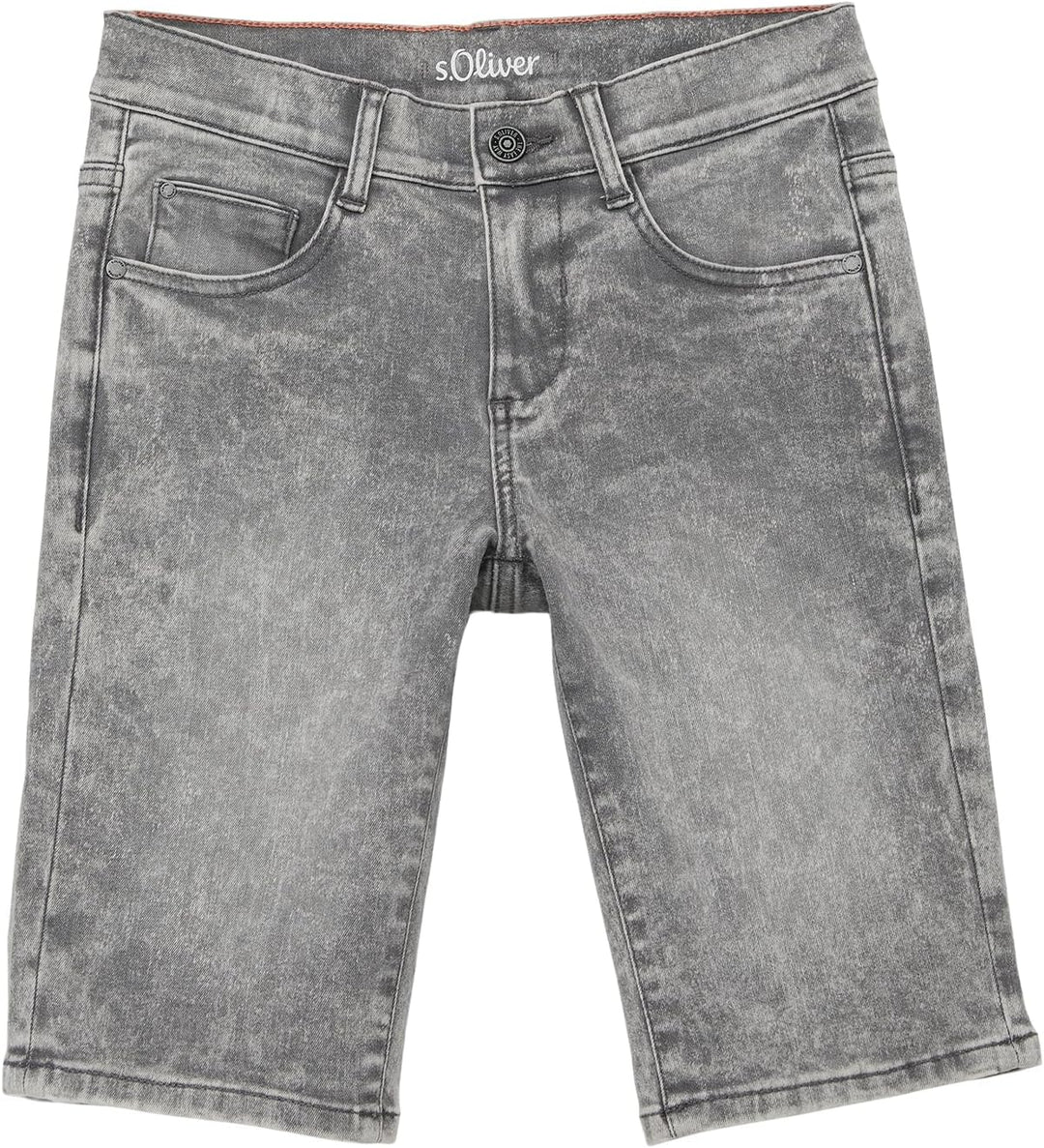 s.Oliver Jungen Jeans Bermuda, Fit Seattle 134 Slim Grey/Black, 134 Slim Grey/Black