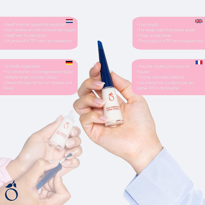 Herome 3-Pack Nagelhärter Extra Stark (Nail Hardener Extra Strong) - Nagelverstärker Garantiert Fest