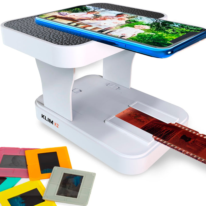 KLIM K2 Mobile Film Scanner 35mm + NEU 2024 + Positiv- &amp; Negativ- Dia Scanner + Fotoscanner zum digi