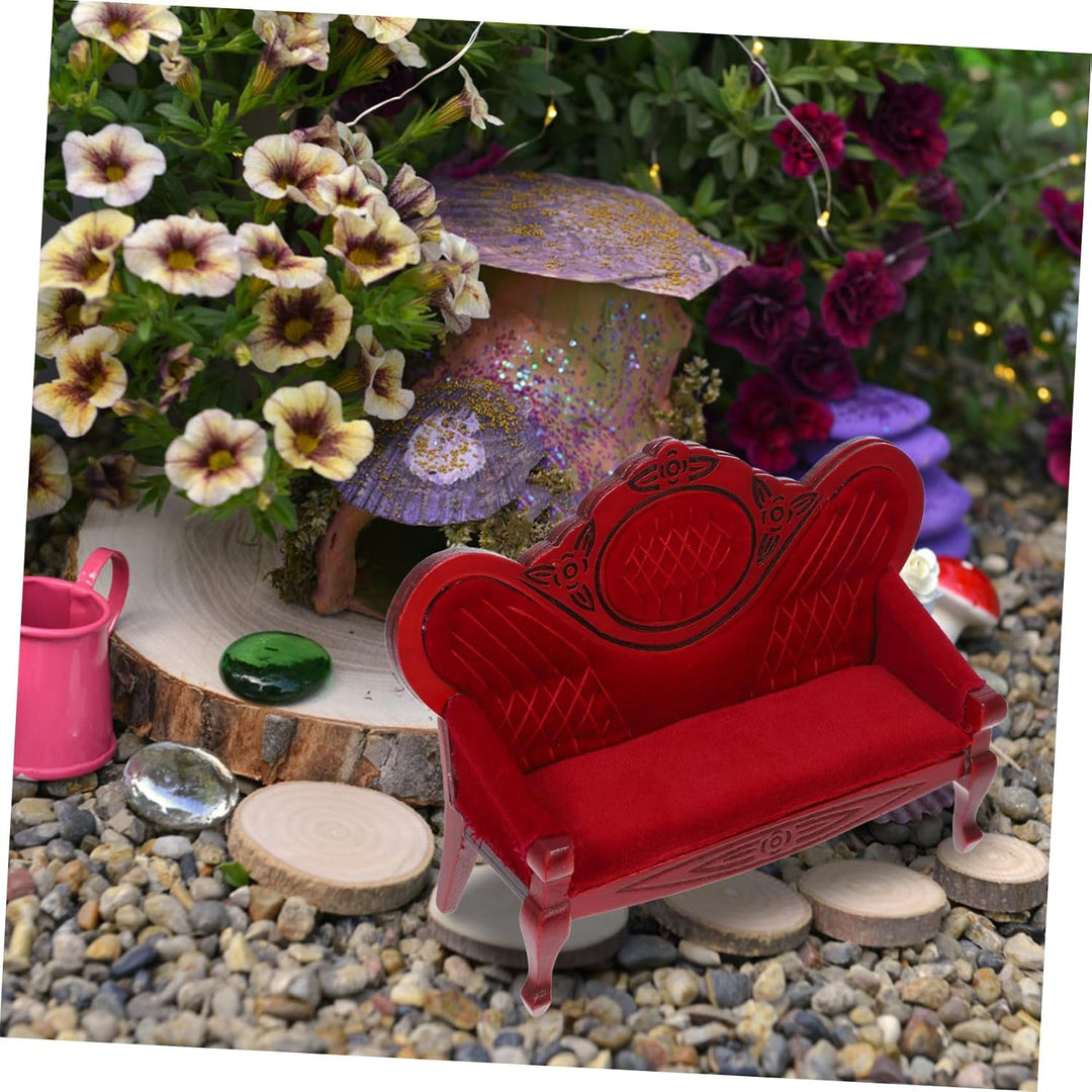 Supvox Puppenhausmöbel Miniatur gemacht Puppencouch Mini- realistisch für wohnzimmermöbel Vintage So