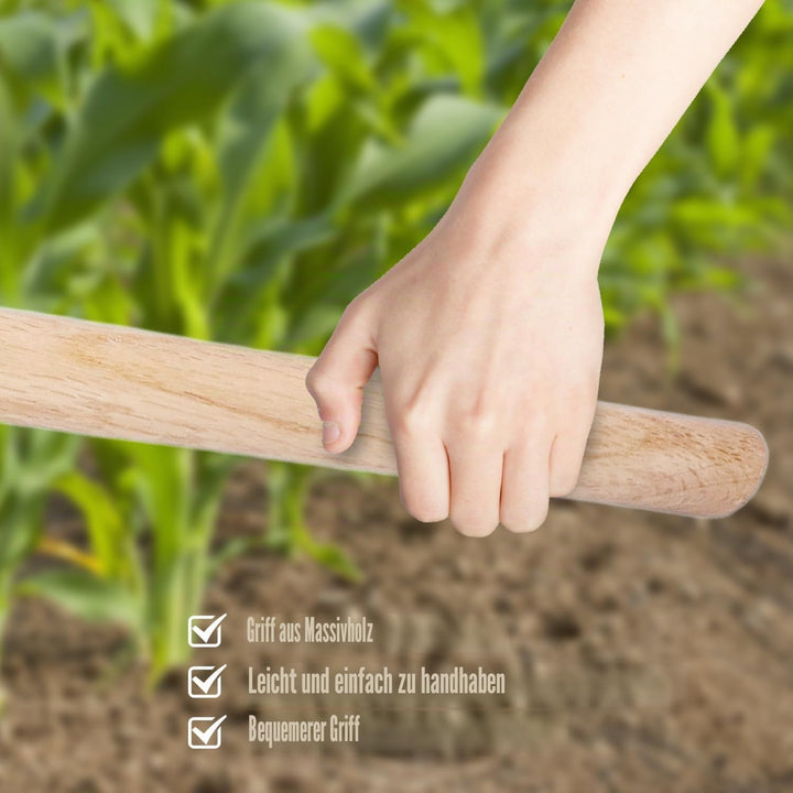 Tissting Spitzhacke mit Hartholzstiel, 40cm/15,74 Zoll Wiedehopfhacke Gartenhacke, Unkrauthacke, Han