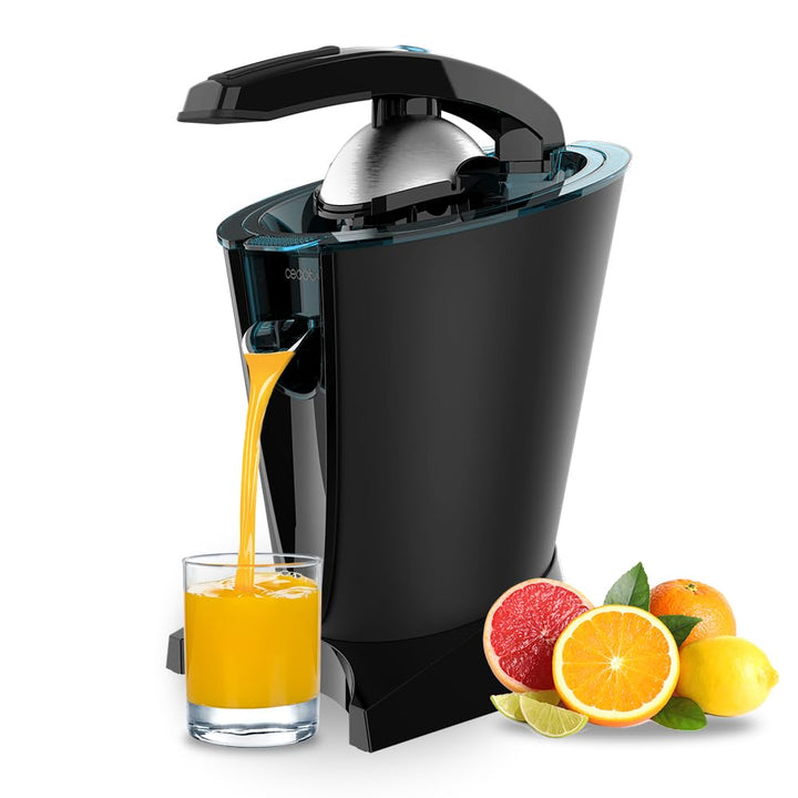 Cecotec Elektrische Arm-Zitruspresse EssentialVita Hyden 600. 600 W, Edelstahlsieb, 2 abnehmbare Keg
