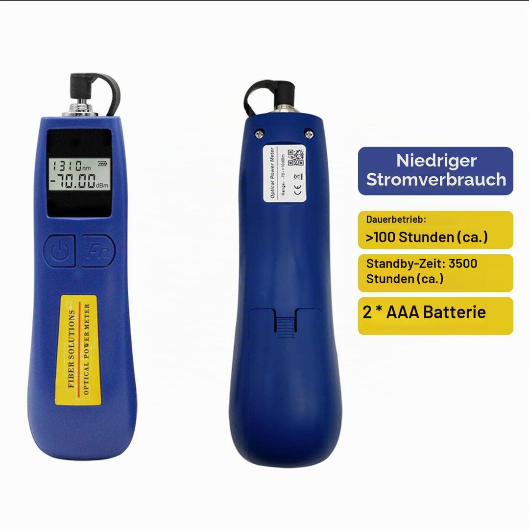 ALLGRIIT Optical Power Meter Optisches Mini-Leistungsmessgerät -70~+10dBm, Glasfasertester für 800-1