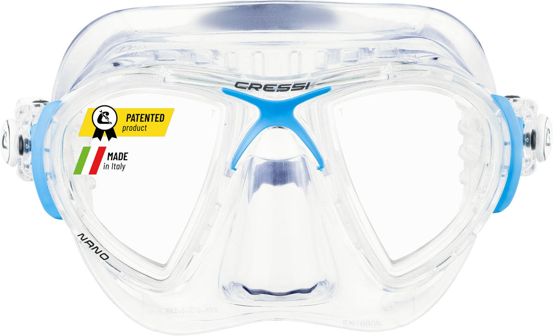 Cressi Nano Taucherbrille UNI Blau, UNI Blau