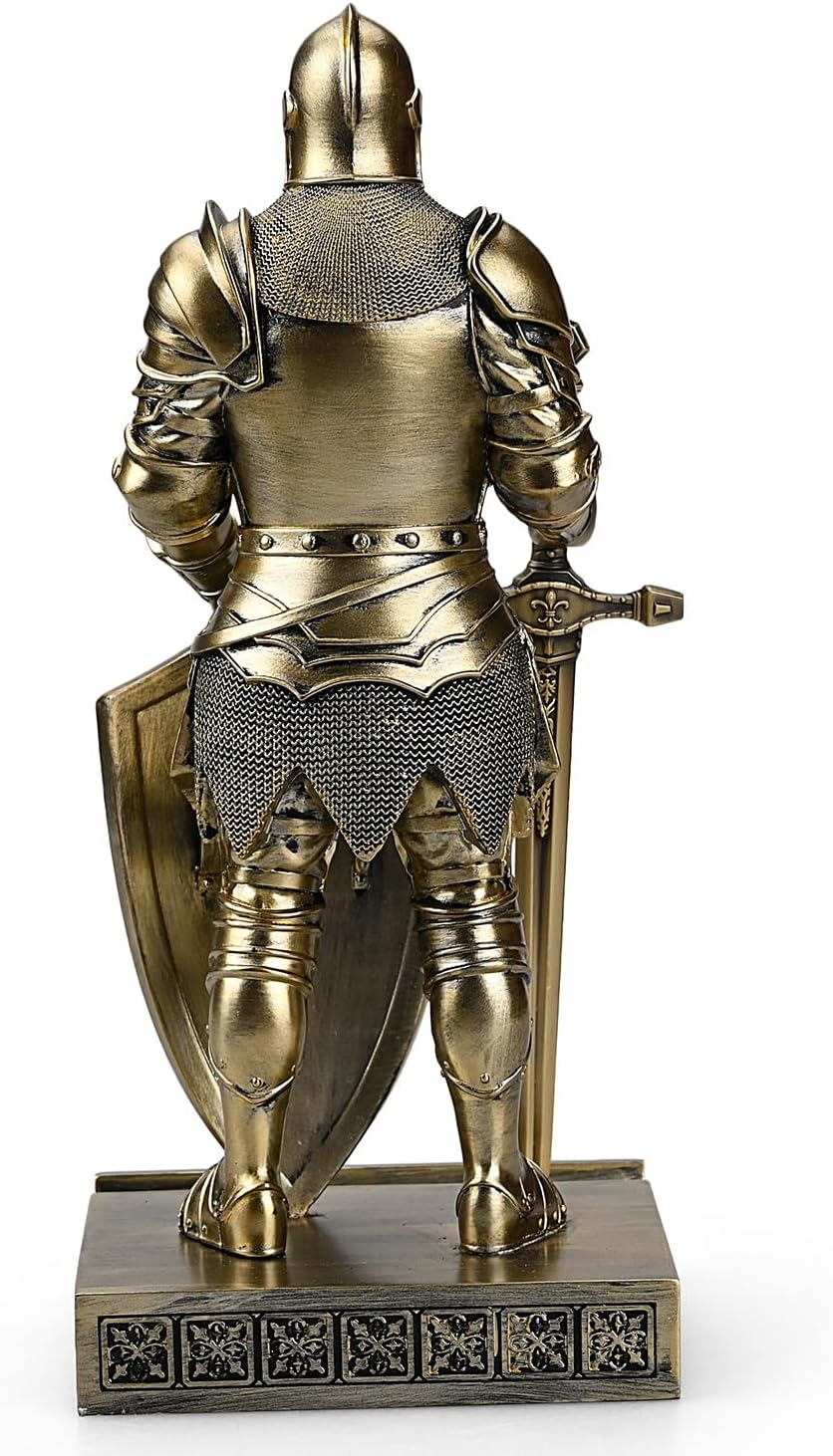 HDMbigmi King's Guard Ornament Ritter Statue für Schreibtisch, Desktop Zubehör Stifthalter Stifthalt