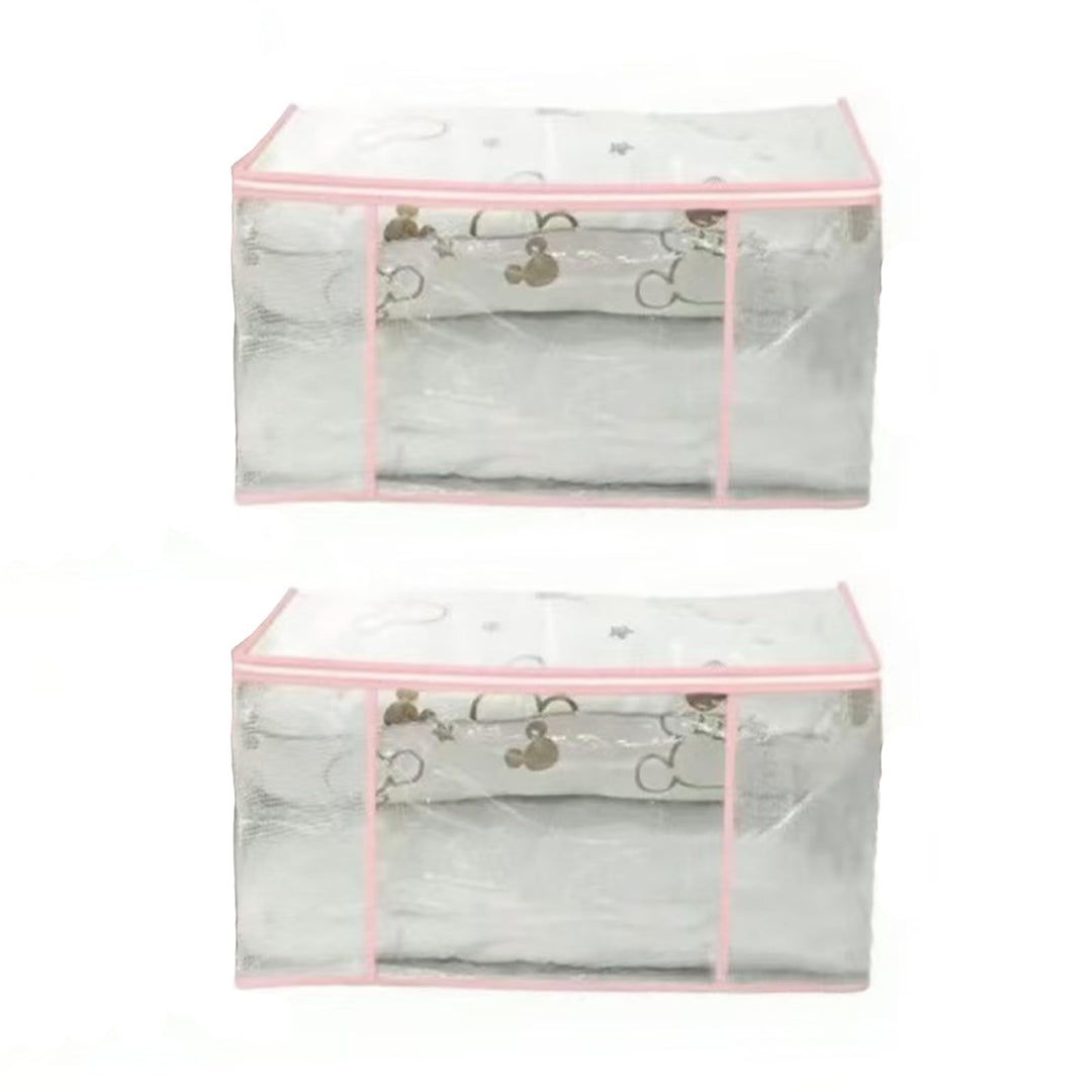 2 Pack Clear Moving Bags Clothing Storage Bag Heavy Duty Moving Totes Packing Bags Transparent Handl