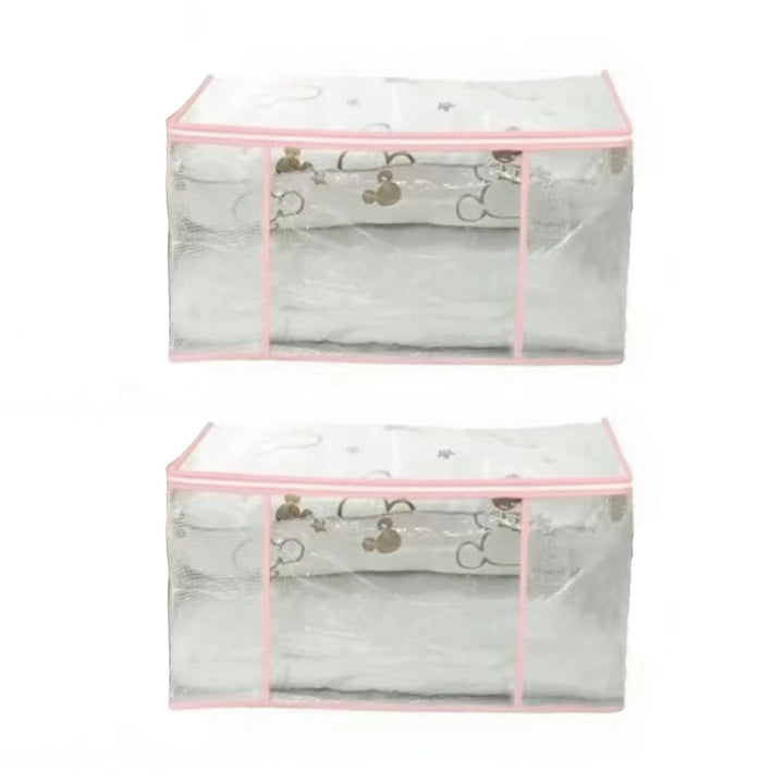 2 Pack Clear Moving Bags Clothing Storage Bag Heavy Duty Moving Totes Packing Bags Transparent Handl