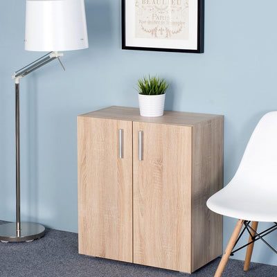 Casaria® Kommode mit 2 Türen 77x60x30cm Holz Modern höhenverstellbarer Einlegeboden Schlafzimmer Bür