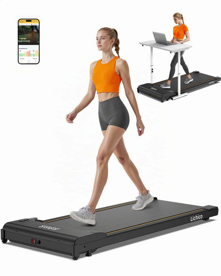 Lichico 3-in-1 Walking Pad mit 0-9% Steigung, Laufband für Zuhause Klein, platzsparendes Heimtrainin