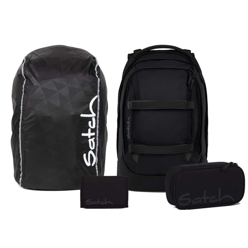 Satch Pack Streetwalk Edition Schulrucksack Set 4tlg. inkl. Schlamperbox, Geldbörse und Regenhülle (