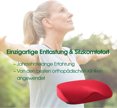 Vital Kissen® Sitzkissen orthopädisch – orthopädisches Kissen | Keilkissen Stuhl | ergonomisch | Ent