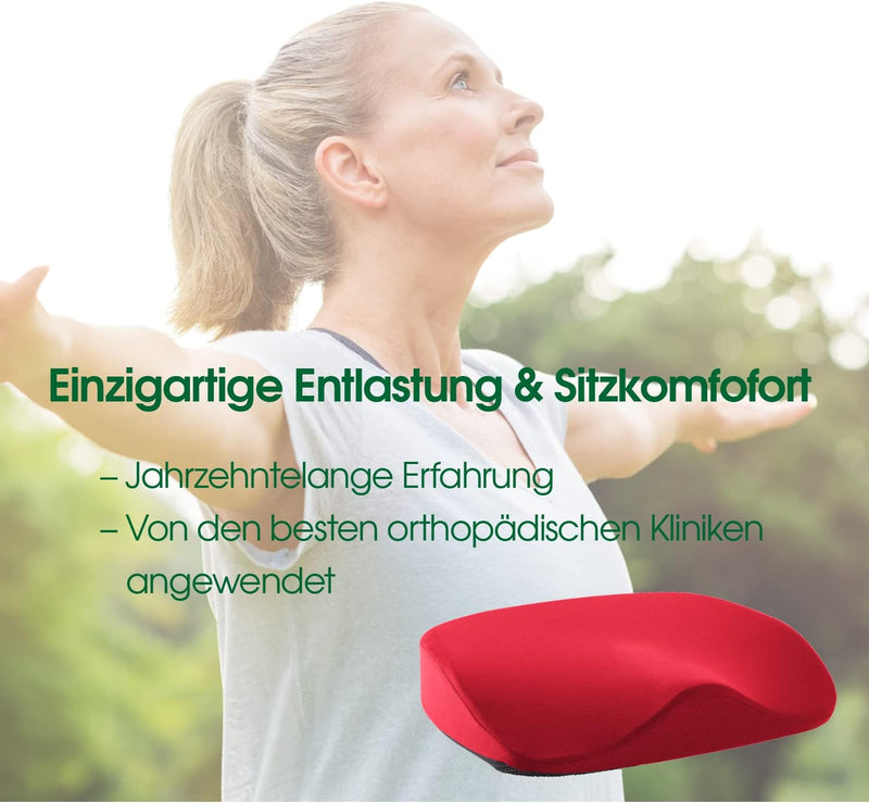 Vital Kissen® Sitzkissen orthopädisch – orthopädisches Kissen | Keilkissen Stuhl | ergonomisch | Ent