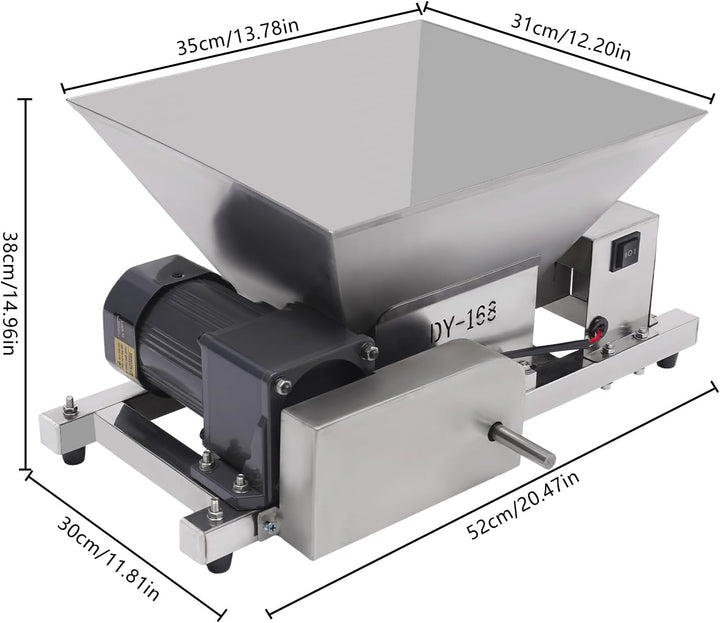 Elektrische Obstmühle, Zerkleinerungsmaschine für Obst und Brot, kommerzielle Früchte, Brot, Maschin