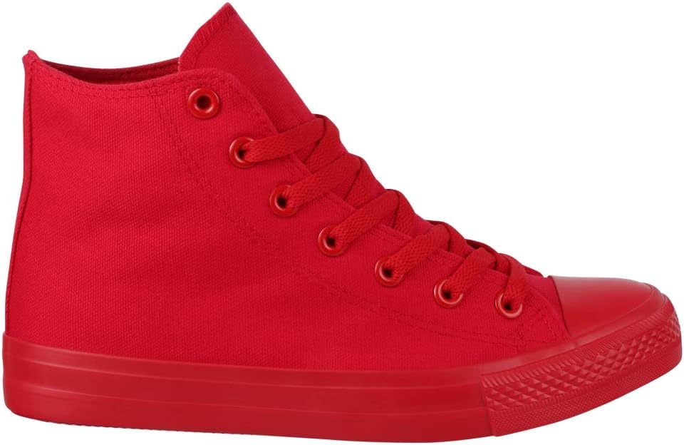 Elara Unisex Kult Sneaker | Bequeme Sportschuhe für Damen und Herren | High Top Textil Schuhe|Chunky