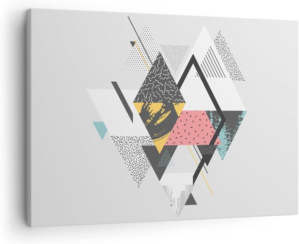 Bilder auf Leinwand Abstraktion modern Leinwandbild mit Rahmen 70x50cm Wandbilder Dekoration Wohnzim