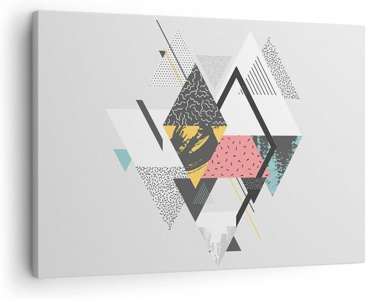 Bilder auf Leinwand Abstraktion modern Leinwandbild mit Rahmen 70x50cm Wandbilder Dekoration Wohnzim