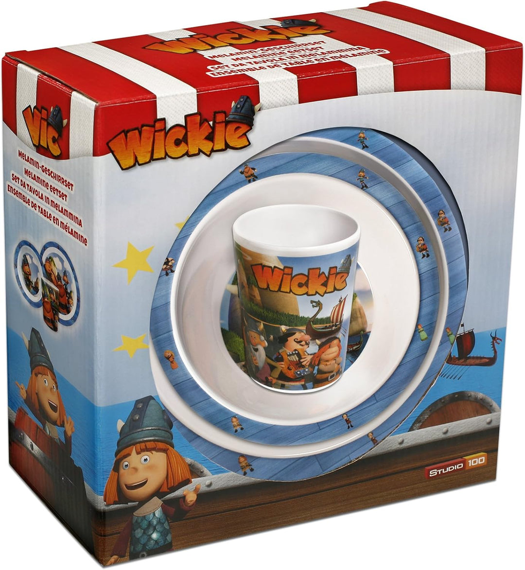 Studio 100 MEVI00000260 - Wickie und die starken Männer, Geschirr-Set, 3-teilig