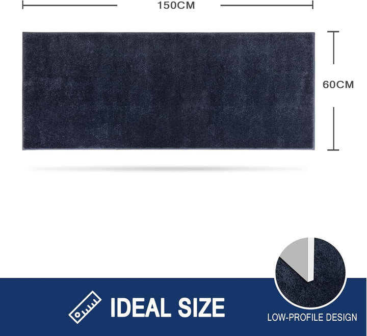 FCSDETAIL Schmutzfangmatte Innen Lang 60 x 150 cm, rutschfeste waschbare Fussmatte, Sauberlaufmatte,