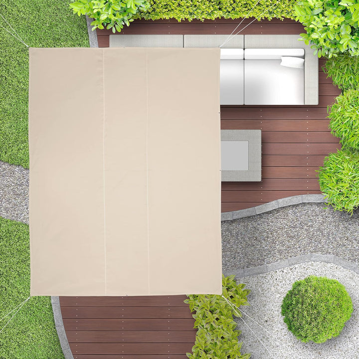Relaxdays Sonnensegel rechteckig, 3 & Sonnensegel rechteckig, 2,5 x 3,5 m, wasserabweisend, UV-bestä