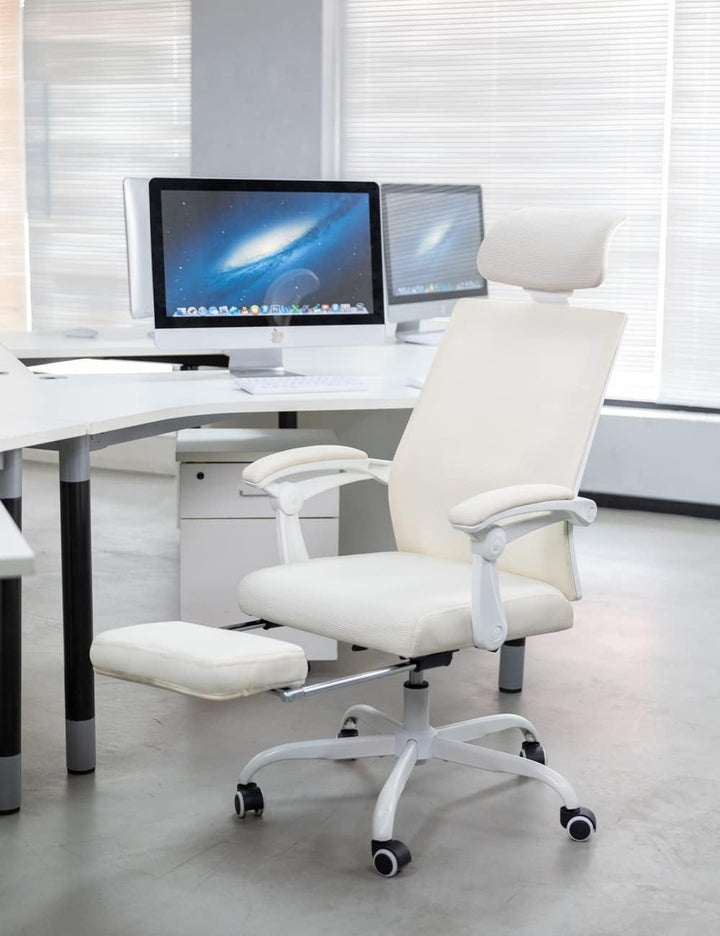 UEV Bürostuhl Ergonomisch, Drehstuhl, Schreibtischstuhl mit Verstellbarer Kopfstütze Lendenwirbelstü