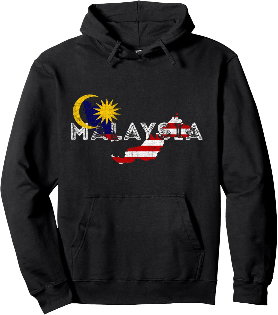 Malaysische Karte und Flagge - Betrübt Malaysia Souvenir Pullover Hoodie