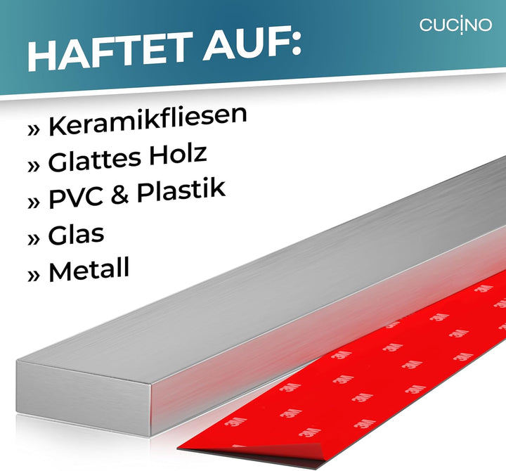 Cucino Magnetleiste Messer mit extra starkem Magnet - Vergleichssieger 2022 - Einfache Montage mit 3