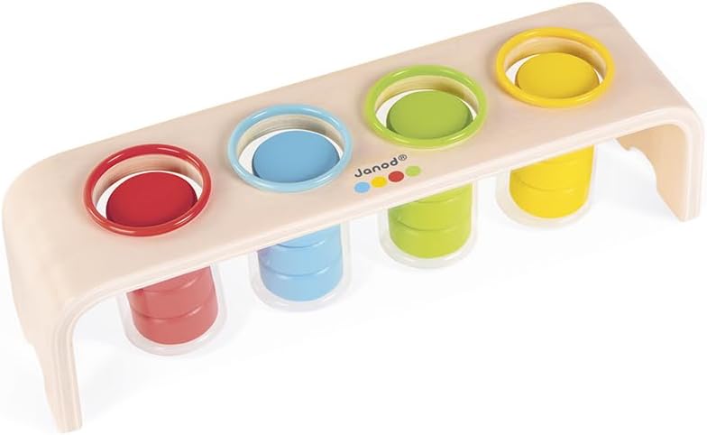 Janod - Essentiel - Sortieren der Farben - Lernspiel aus Holz Babys und Kleinkinder - Erlernen von F