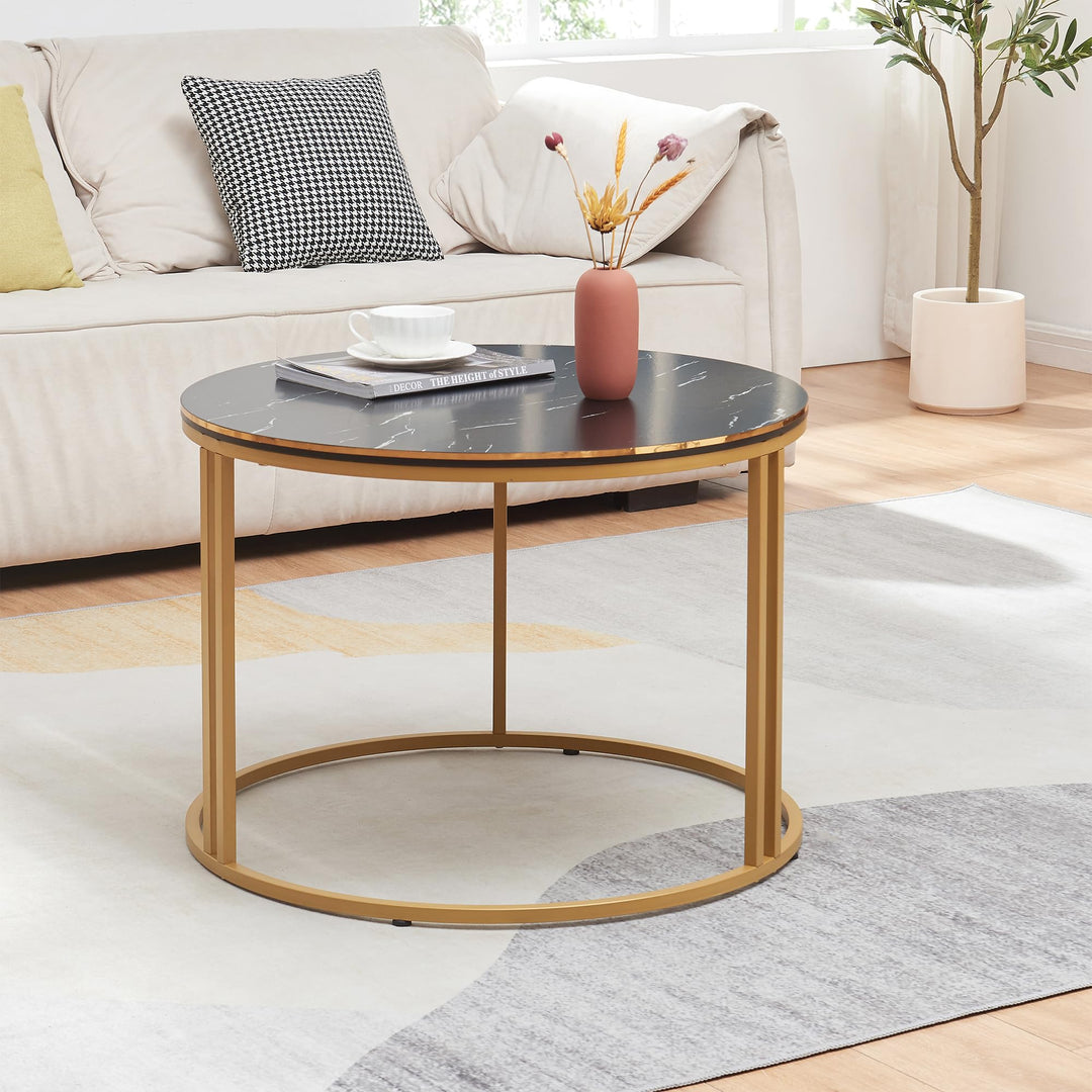 [en.casa] Couchtisch Aulum Beistelltisch 50 x 80 cm Kaffeetisch aus Spanplatte und Metall Sofatisch