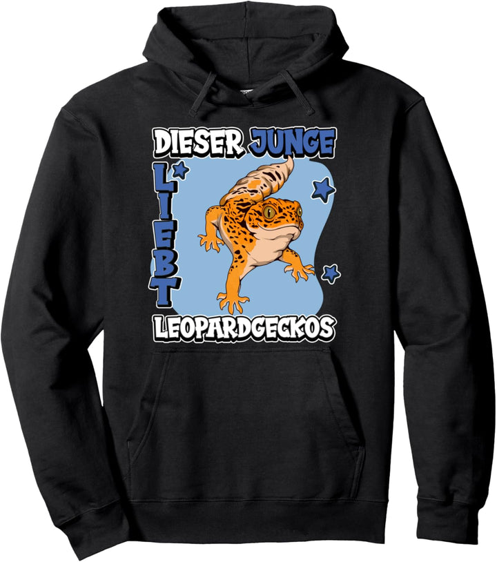 Kinder Leopardgecko Sachen Dieser Junge liebt Leopardgeckos Pullover Hoodie