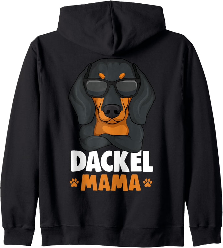 Dackel Mama Dachshund Teckel Hund Damen Kapuzenjacke