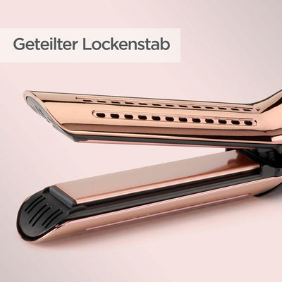 BaByliss Curl Styler Lustre, Innovativer Lockenstab mit integrierten Heizplatten und Kühlluft-Funkti