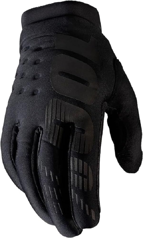 100% GUANTES Unisex Brisker Gloves M Handschuhe, schwarz (schwarz), M