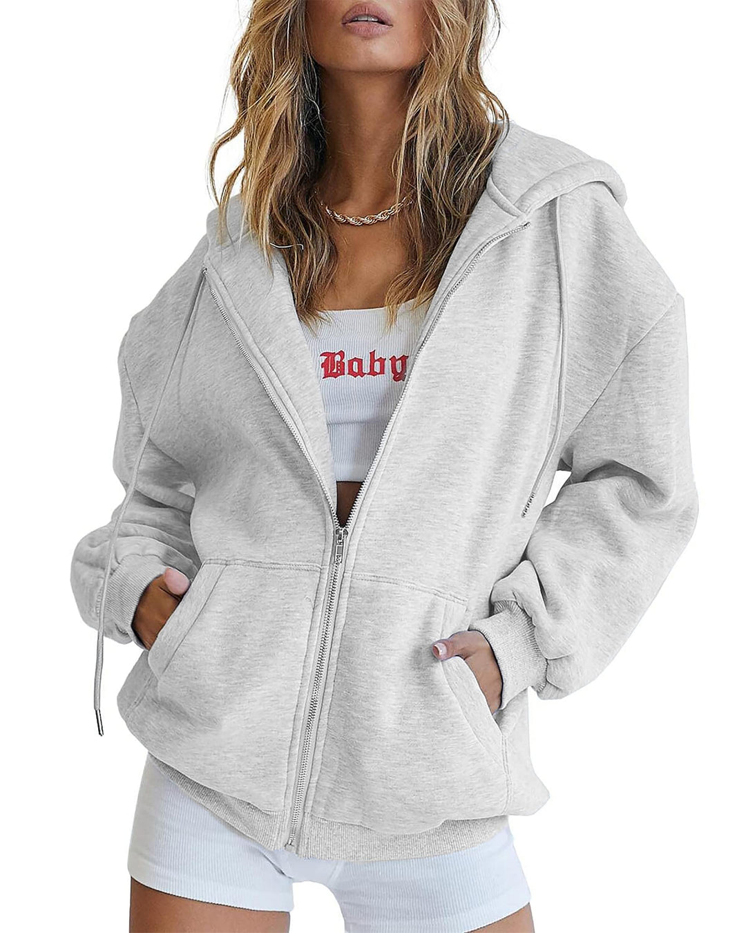 Timuspo Hoodie Damen Sweatjacke 2025 Kapuzenjacke Herbst Winter Lang Sweatshirt Kapuzenpullover Mit